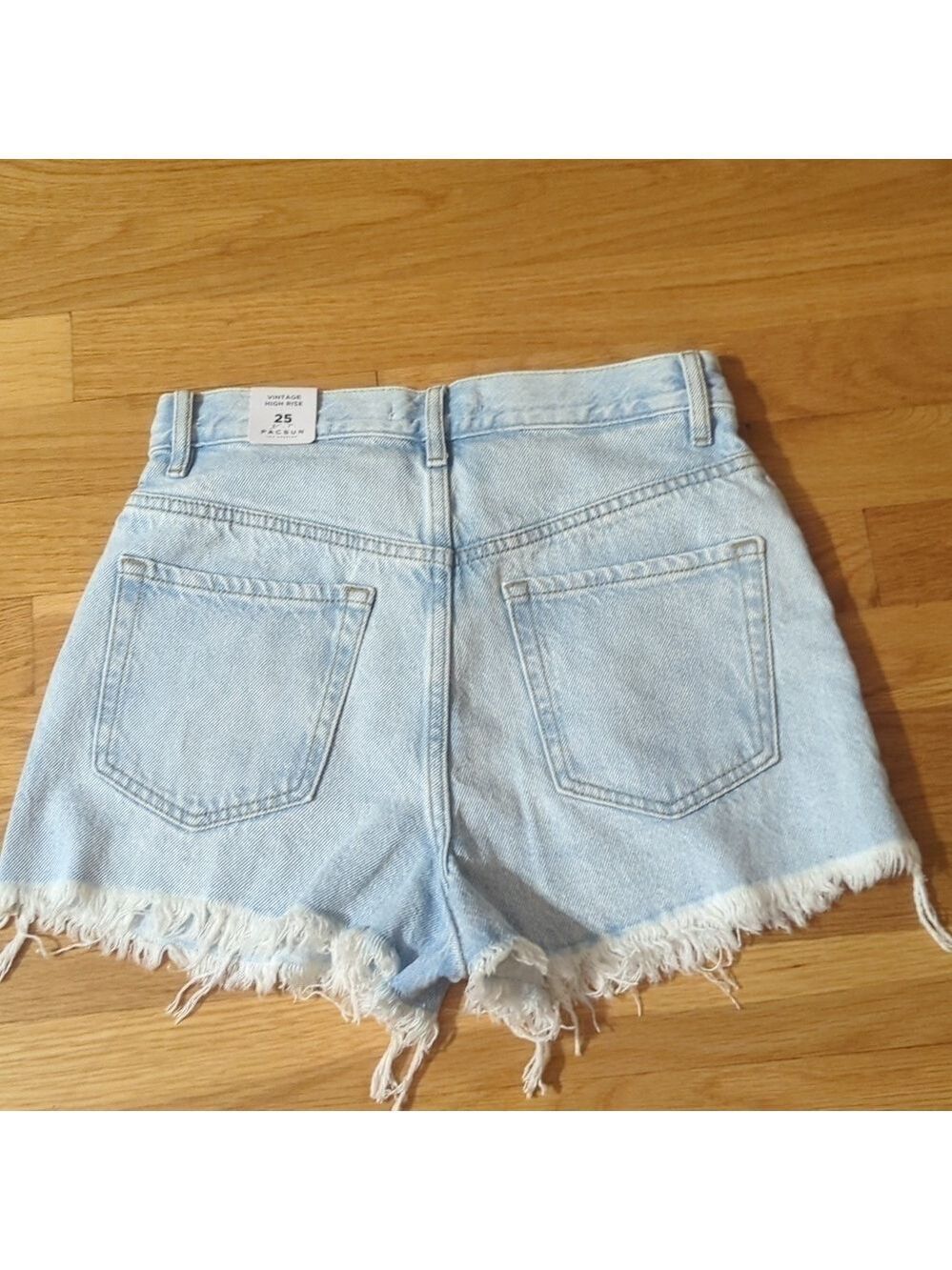 PacSun High Rise Jean Shorts Button Fly Size 25 - Picture 2 of 12